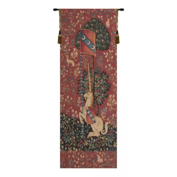 Portiere Medieval Unicorn Belgian Tapestry Wall Hanging - 27 in. x 77 in. Cotton/Viscose/Polyester by Charlotte Home Furnishings