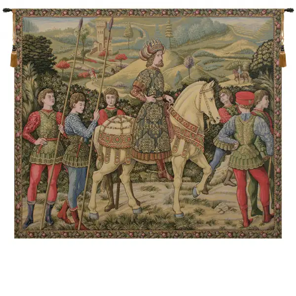 John VIII Palaelogus Italian Tapestry - 61 in. x 52 in. Cotton/Viscose/Polyester by Benozzo Gozzoli