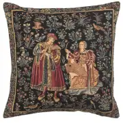 Concert Mille Fleurs Belgian Cushion Cover - 18 in. x 18 in. Cotton by Charlotte Home Furnishings