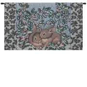 Holiday Bunnies Italian Tapestry Wall Hanging