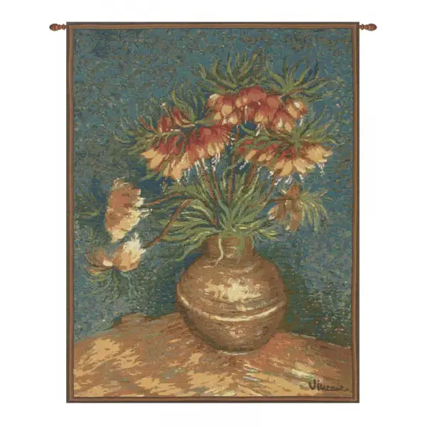 Van Gogh Lilies French Wall Tapestry