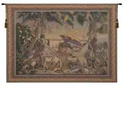 King Borne Old World Colors Belgian Tapestry Wall Hanging - 64 in. x 60 in. Cotton/Viscose/Polyester by Charles le Brun.