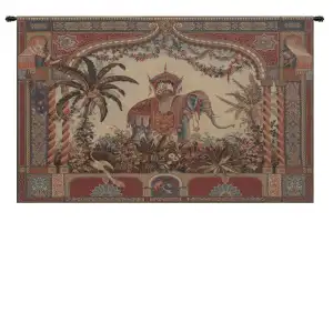 The Elephant Belgian Tapestry Wall Hanging - 42 in. x 27 in. Cotton/Viscose/Polyester by Jean-Baptiste Huet