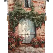 Wooden Doorway Wall Tapestry