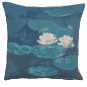 Monets Lily Pads Belgian Cushion Cover - 18 in. x 18 in. Cotton by Claude Monet