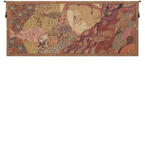 Sleeping Danae by Klimt Italian Tapestry Wall Hanging