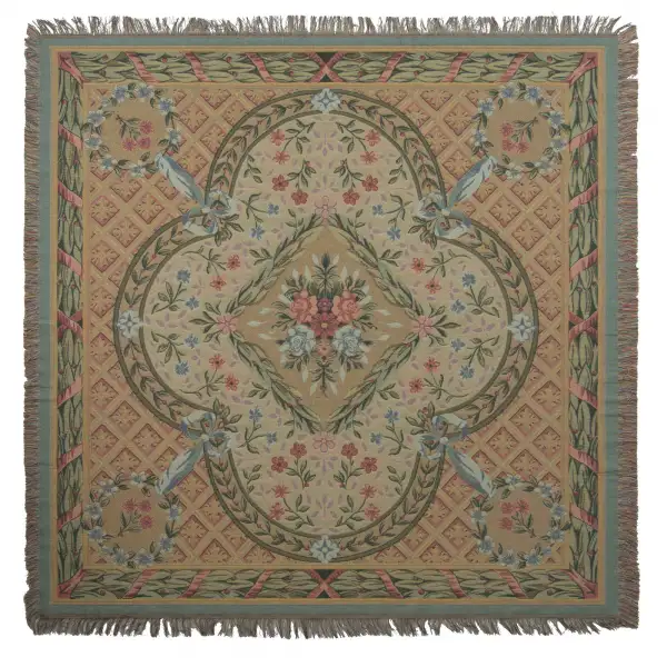 Savonnerie I Belgian Throw - 58 in. x 58 in. Cotton by Charlotte Home Furnishings