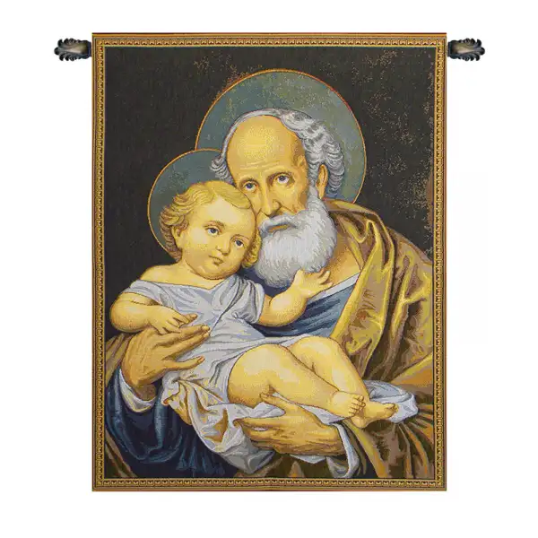 San Giuseppe St. Joseph Italian Tapestry - 20 in. x 26 in. Cotton/Viscose/Polyester by Raphael