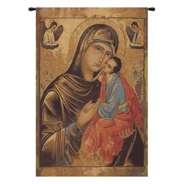 Greek Madonna Italian Tapestry Wall Hanging