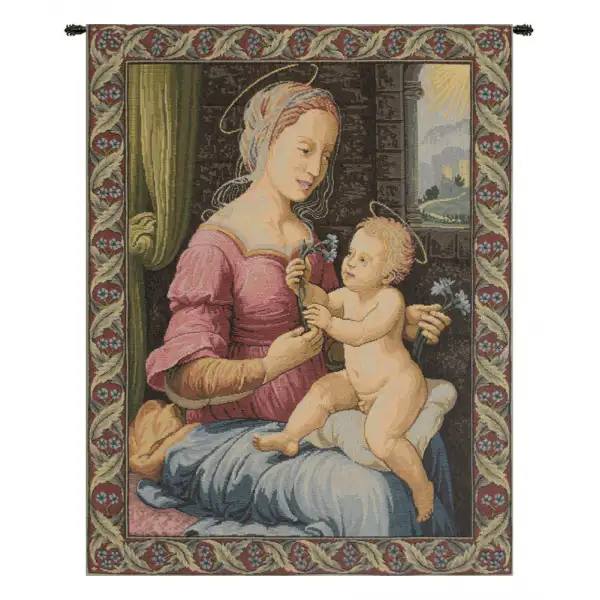 Madonna del Garofano Italian Tapestry Wall Hanging