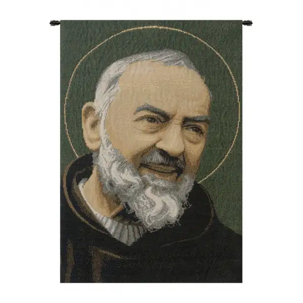 St. Pio Italian Tapestry - 13 in. x 18 in. Cotton/Viscose/Polyester by Charlotte Home Furnishings