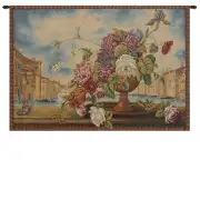 Venice Balcony with Flowers Italian Tapestry