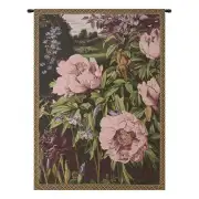 Pink Peonies Italian Tapestry Wall Hanging