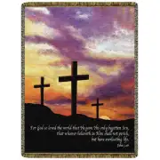 For God So Loved  Tapestry Afghan Throw