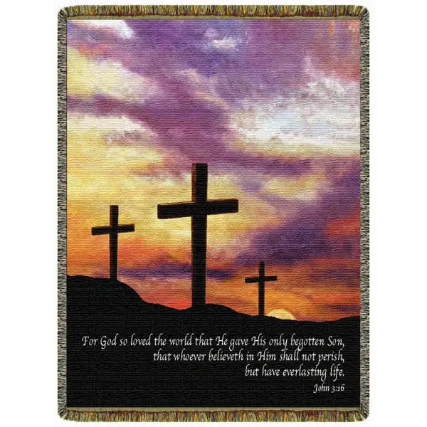 For God So Loved  Tapestry Throw