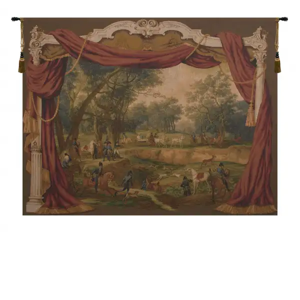 Promenade Napoleonienne French Wall Tapestry - 78 in. x 58 in. Wool/cotton/others by Carle Vernet