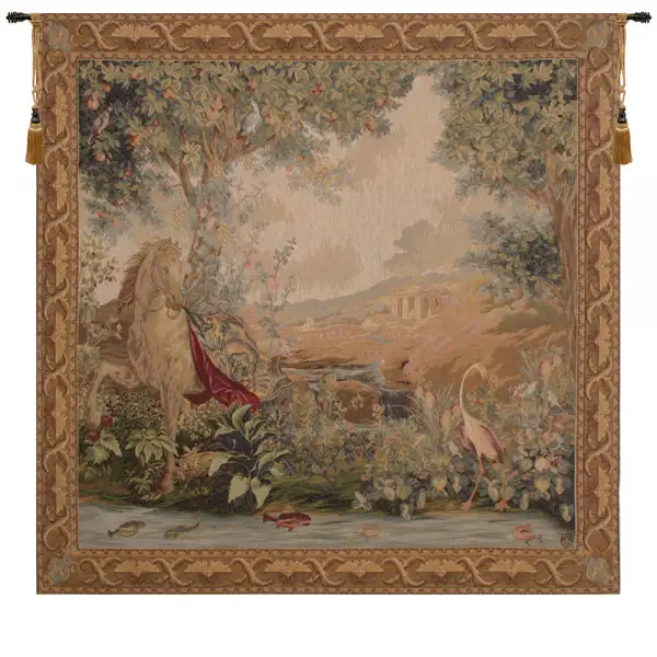 Le Point Deau French Wall Tapestry - 58 in. x 58 in. Wool/cotton/others by Albert Eckhout