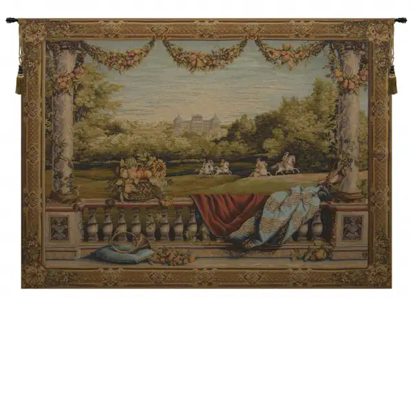 Chateau Bellevue French Wall Tapestry - 58 in. x 44 in. Wool/cotton/others by Charlotte Home Furnishings