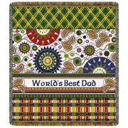 World's Best Dad  Tapestry Throw