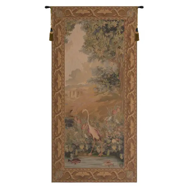 Le Point Deau Flamant Rose French Wall Tapestry - 27 in. x 58 in. Wool/cotton/others by Albert Eckhout