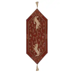 Licorne II French Table Mat - 34 in. x 14 in. Wool/cotton/others by Charlotte Home Furnishings Inc