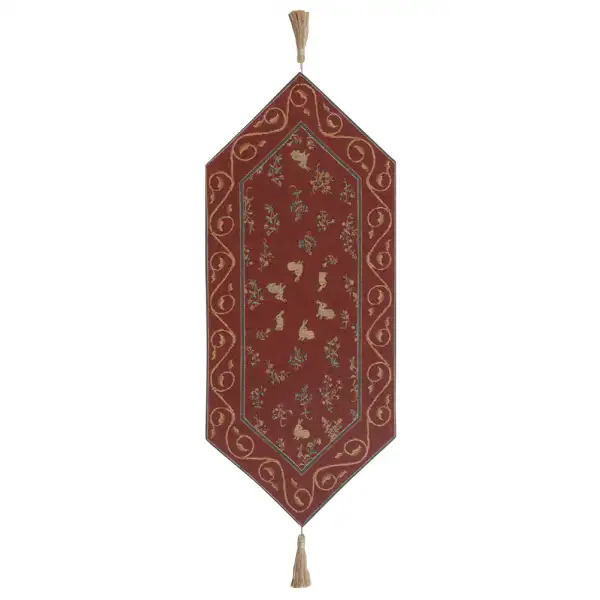 Medieval Rabbit II French Tapestry Table Runner