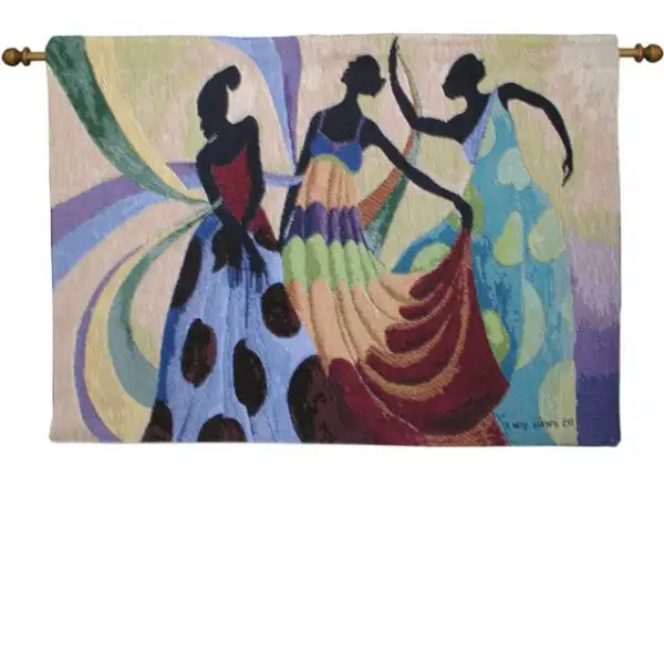 Dancers in Black Skin II Tapestry Wall Hanging