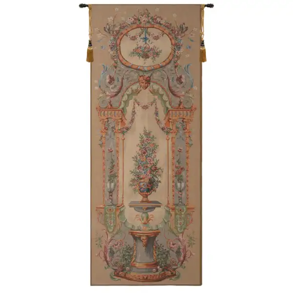 Portiere Bouquet I French Wall Tapestry - 30 in. x 74 in. Cotton/Viscose/Polyester by Charlotte Home Furnishings