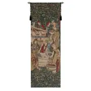 Vendage Portiere, Left Side Small European Tapestry Wall Hanging