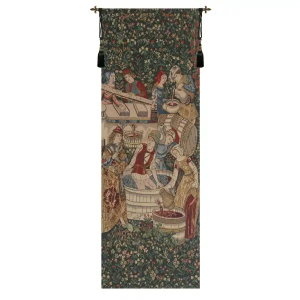 Vendage Portiere Left Side Small Belgian Tapestry - 16 in. x 47 in. Cotton/Viscose/Polyester by Charlotte Home Furnishings