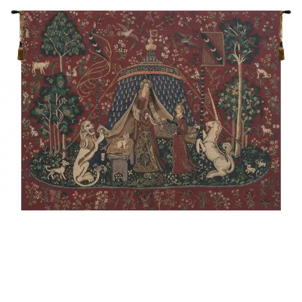 Lady And The Unicorn Belgian Tapestry - 44 in. x 33 in. Cotton/Viscose/Polyester by Charlotte Home Furnishings