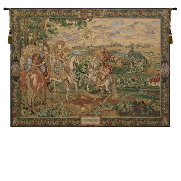La Prise De Lille II Belgian Tapestry - 49 in. x 33 in. Cotton/Viscose/Polyester by Charlotte Home Furnishings