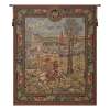 View of Brussels Vieux Left Panel Belgian Woven Tapestry Wall Art Hanging (New)