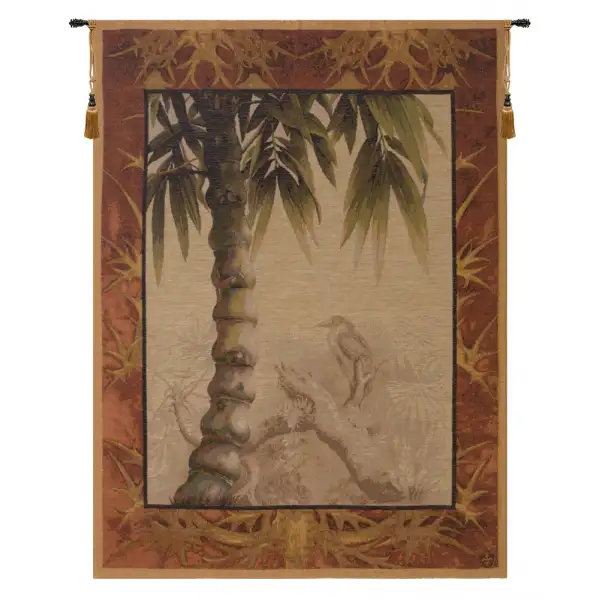 Le Palmier French Wall Tapestry - 30 in. x 40 in. Wool/cotton/others by Charlotte Home Furnishings