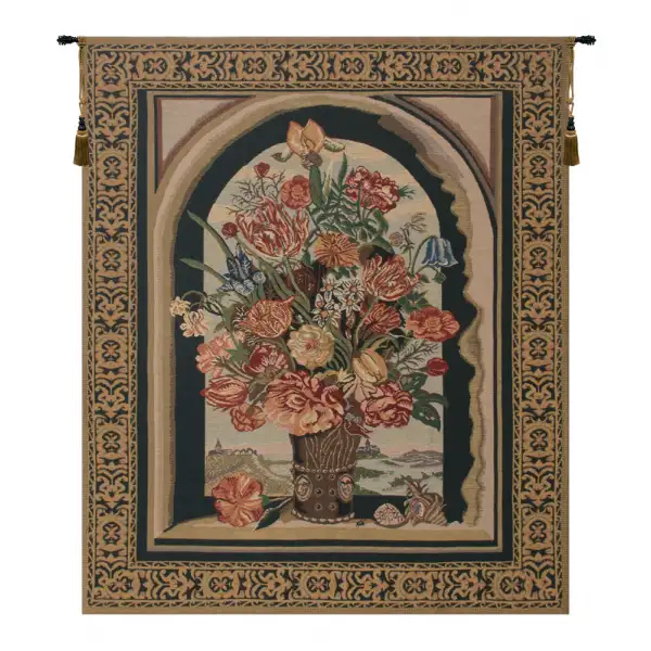 Ambrosius Bouquet Belgian Tapestry - 33 in. x 40 in. Cotton/Viscose/Polyester by Ambrosius Bosschaert