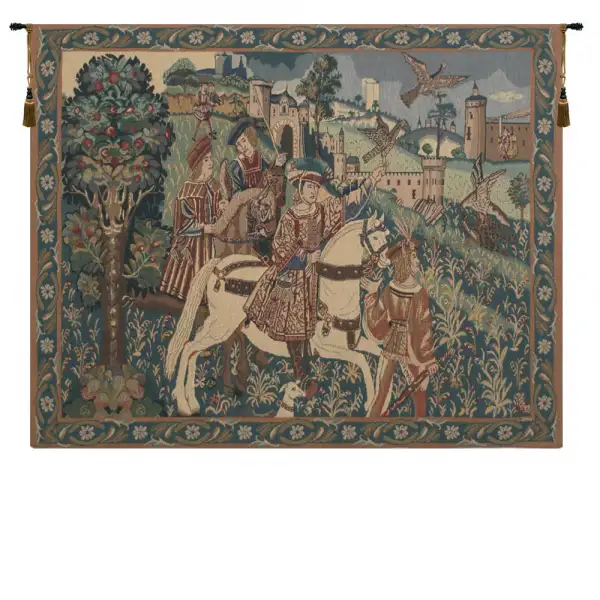 Falcon Hunt II Belgian Tapestry