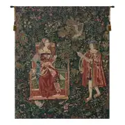 Reading in the Garden Belgian Wall Tapestry