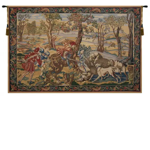 Hunt of the Boar Belgian Wall Tapestry