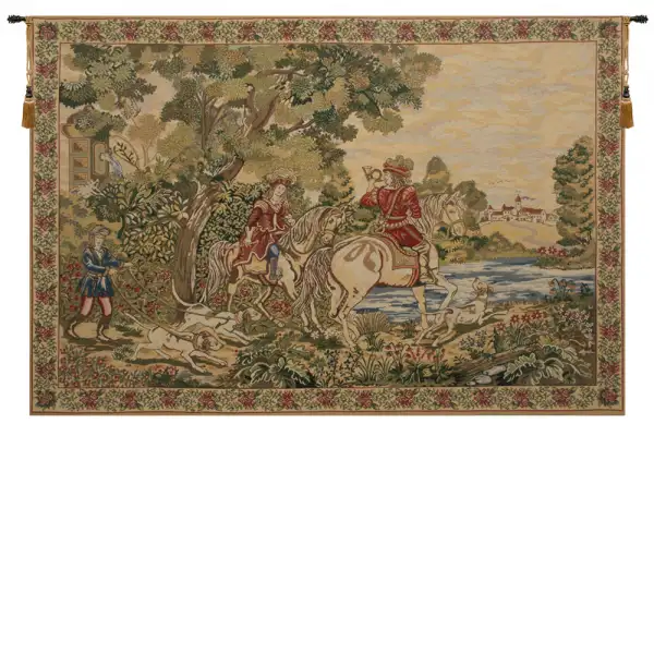 Noble Hunt Belgian Tapestry - 69 in. x 45 in. Cotton/Viscose/Polyester by Charlotte Home Furnishings