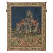 Church of Auvers Belgian Wall Tapestry