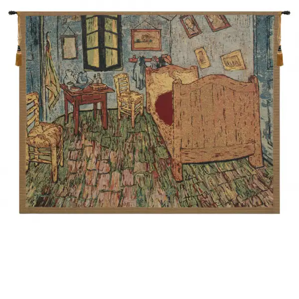 Van Gogh's The Bedroom Belgian Tapestry - 40 in. x 33 in. Cotton/Viscose/Polyester by Vincent Van Gogh
