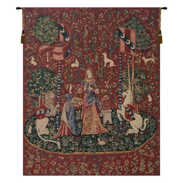 Smell Lady And The Unicorn Belgian Tapestry - 49 in. x 69 in. Cotton/Viscose/Polyester by Charlotte Home Furnishings