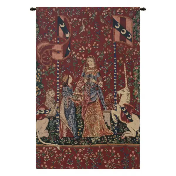 Smell Lady And Unicorn Belgian Tapestry - 16 in. x 27 in. Cotton/Viscose/Polyester by Charlotte Home Furnishings