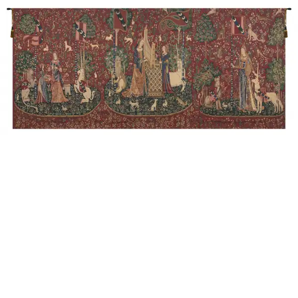 Lady And The Unicorn Series II Belgian Tapestry - 156 in. x 66 in. Cotton/Viscose/Polyester by Charlotte Home Furnishings