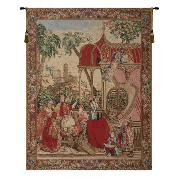 Les Astronomes Belgian Tapestry - 51 in. x 69 in. Cotton/Viscose/Polyester by Charlotte Home Furnishings