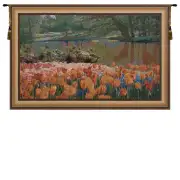 Keukenhof I Belgian Tapestry - 97 in. x 62 in. Cotton/Viscose/Polyester by Charlotte Home Furnishings