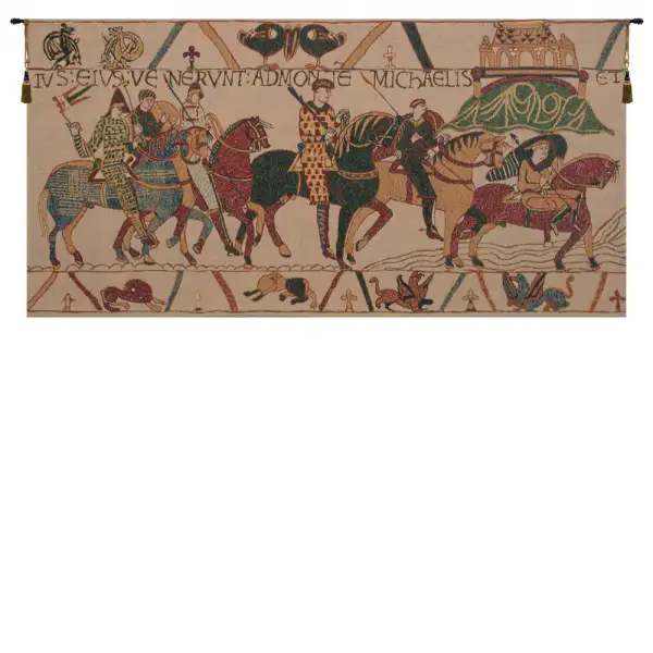 Bayeux Mont St. Michel Belgian Tapestry - 43 in. x 21 in. Cotton/Viscose/Polyester by Charlotte Home Furnishings