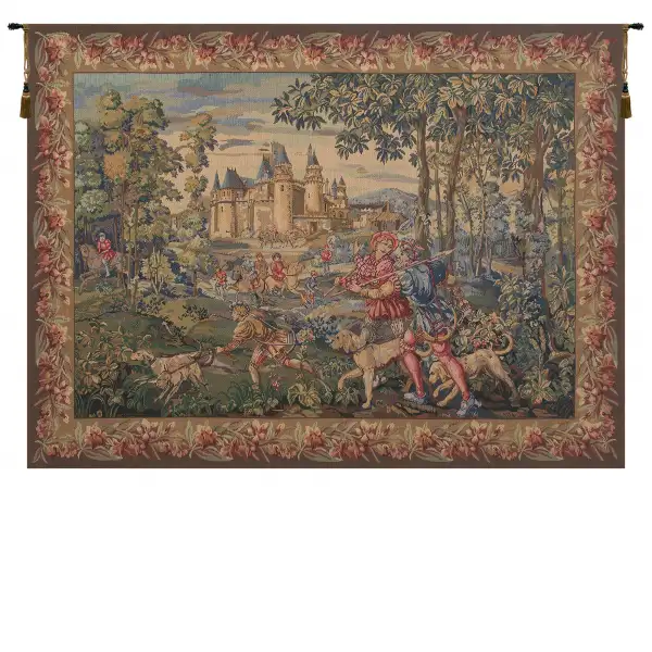 La Chasse  Belgian Wall Tapestry