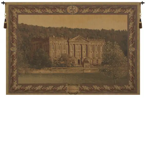 Chatsworth Castle Belgian Tapestry - 72 in. x 56 in. SoftCottonChenille by Charlotte Home Furnishings