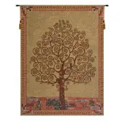 Klimt's Tree Of Life Belgian Wall Tapestry